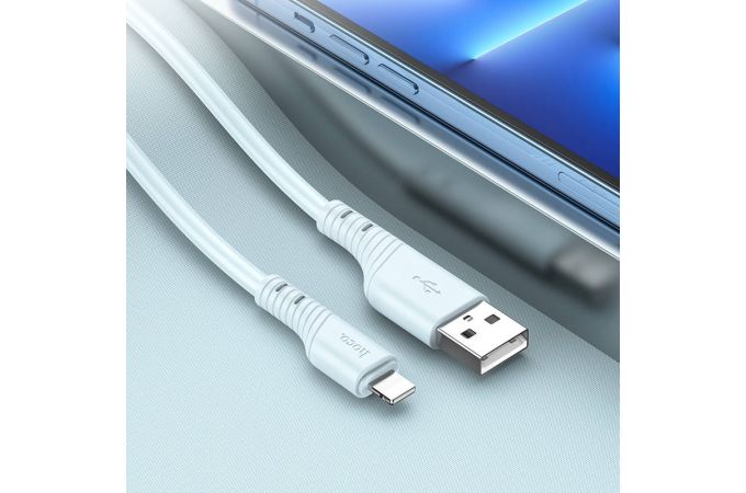 Кабель USB - Lightning HOCO X97 2,4A (белый) 1м силиконовый