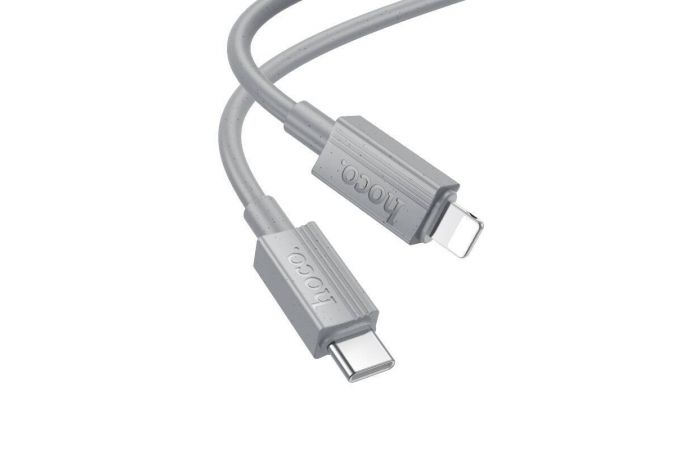 Кабель USB Type-C - Lightning HOCO X107 PD20W 3A (серый) 1м