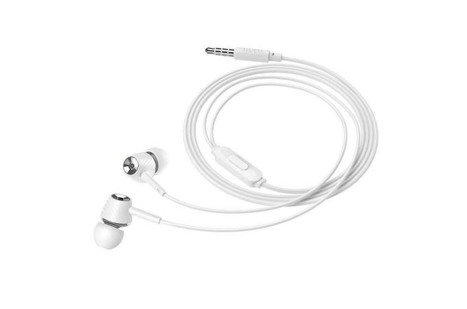 Наушники вакуумные проводные HOCO M70 Graceful universal earphones (белый)