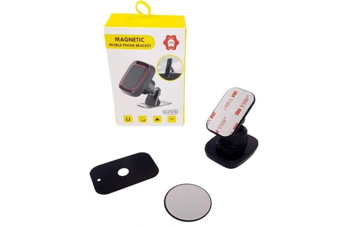 Держатель автомобильный для телефона H-CT219 магнитный на панель, жесткая ножка (цвет черный)
