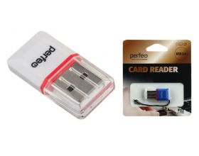 Картридер Perfeo Card Reader Micro SD, (PF-VI-R008 White) белый