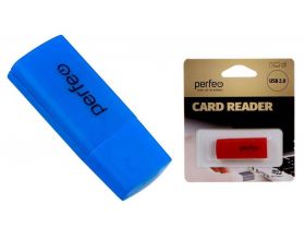 Картридер Perfeo Card Reader Micro SD, (PF-VI-R023 Blue) синий