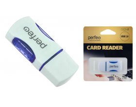 Картридер Perfeo Card Reader Micro SD, (PF-VI-R024 Blue) синий