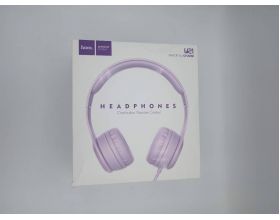 Наушники мониторные проводные HOCO W21 Graceful charm wire control headphones (фиолетовый) (УЦЕНКА! МЯТАЯ УПАКОВКА)