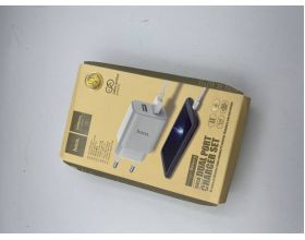 Сетевое зарядное устройство 2USB + кабель MicroUSB HOCO C62A Victoria Fast Charging 2400mAh (белый) (УЦЕНКА! МЯТАЯ УПАКОВКА)