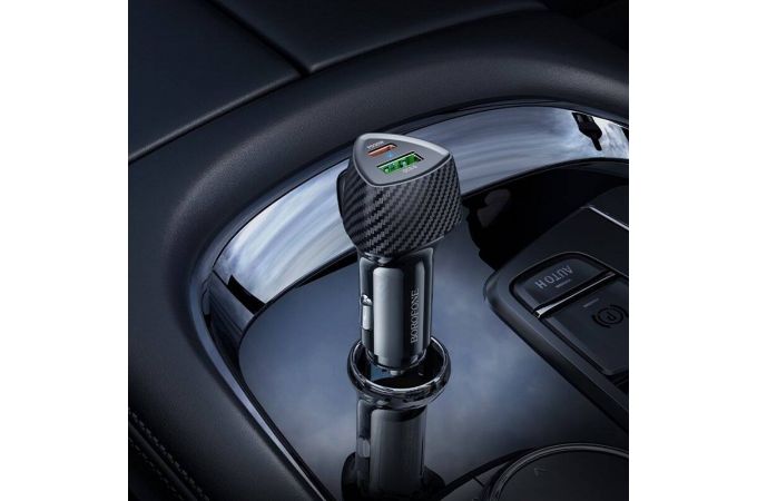 Автомобильное зарядное устройство АЗУ USB + USB-C BOROFONE BZ31C Solid PD30W+QC3.0 (черный)