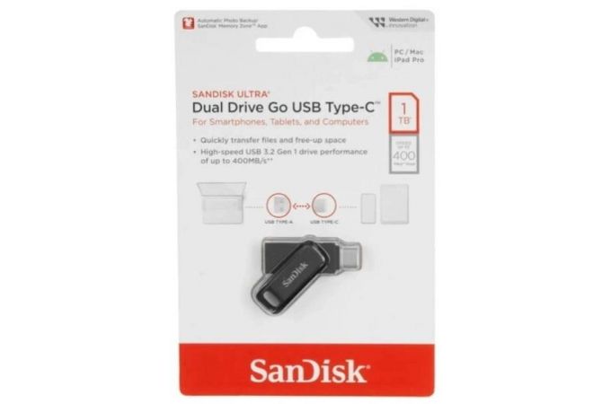 USB флеш накопитель_1 Tb SanDisk Ultra Dual Drive Go USB 3.1 - USB Type-C / SDDDC3-1T00-G46