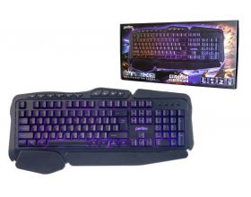 Клавиатура игровая проводная Perfeo "STRIKE" Multimedia подсветка 3 цвета USB PF_A4390 (черный)