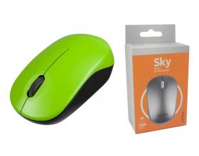 Мышь беспроводная Perfeo "SKY", 3 кн, DPI 1200, USB (зеленый)