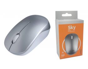 Мышь беспроводная Perfeo "SKY", 3 кн, DPI 1200, USB (серебристый)