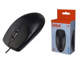 Мышь проводная Perfeo "DEBUT", 3 кн, DPI 1000, USB (черный)
