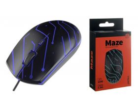 Мышь игровая проводная Perfeo "MAZE", 4 кн, USB RGB подсветка, 1200 DPI PF_A4782 (черный)