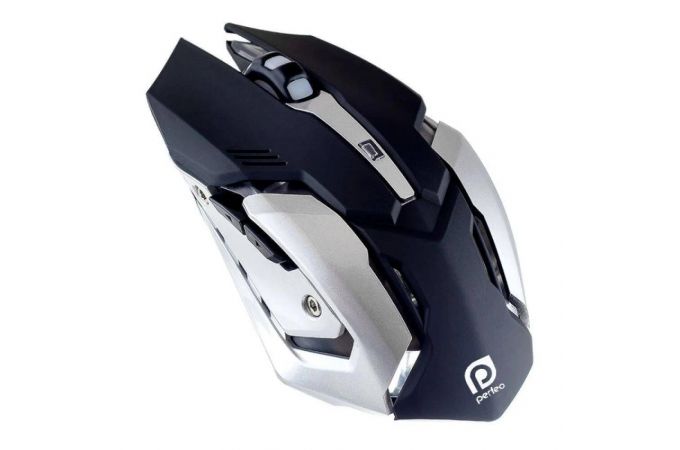 Мышь игровая проводная Perfeo "SHOOTER", 6 кн, USB подсветка 6 цвет (черный)