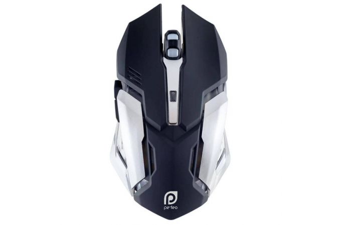 Мышь игровая проводная Perfeo "SHOOTER", 6 кн, USB подсветка 6 цвет (черный)