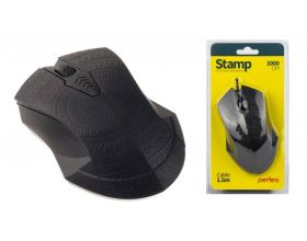 Мышь проводная Perfeo "STAMP", 3 кн, USB PF_3902 (черный)