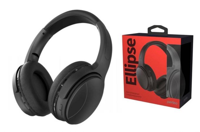 Наушники мониторные беспроводные Perfeo BT с микрофоном ELLIPSE P3 плеер, FM, AUX PF_A4907 Bluetooth (черный) (У)