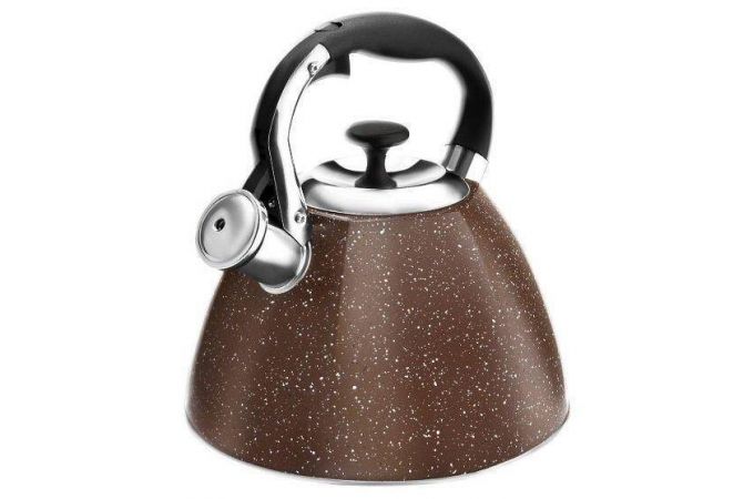 Чайник со свистком LARA LR00-73 терракотовый 3.3 литра, свисток