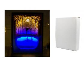 Светильник-картина настенный/настольный 3D Девушка (размер 220/165/55 мм)