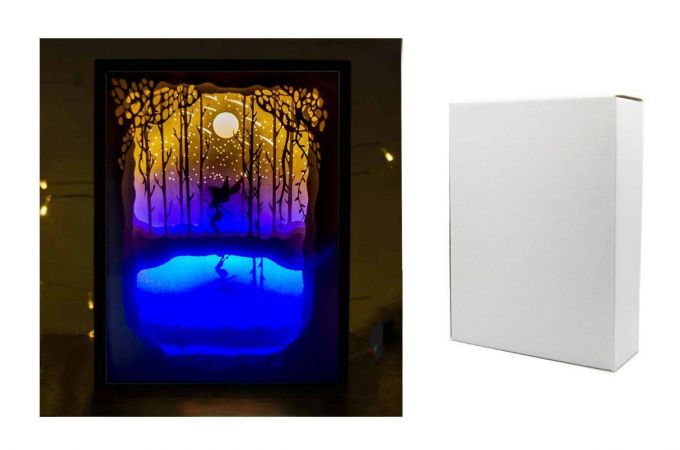 Светильник-картина настенный/настольный 3D Девушка (размер 220/165/55 мм)