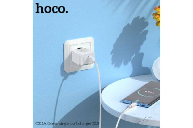 Сетевое зарядное устройство USB HOCO CS11A  2100 mAh (белый)