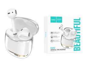 Наушники вакуумные беспроводные HOCO EW52 Crystal wireless stereo headset Bluetooth (белый)