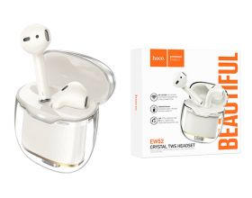 Наушники вакуумные беспроводные HOCO EW52 Crystal wireless stereo headset Bluetooth (топленое молоко)