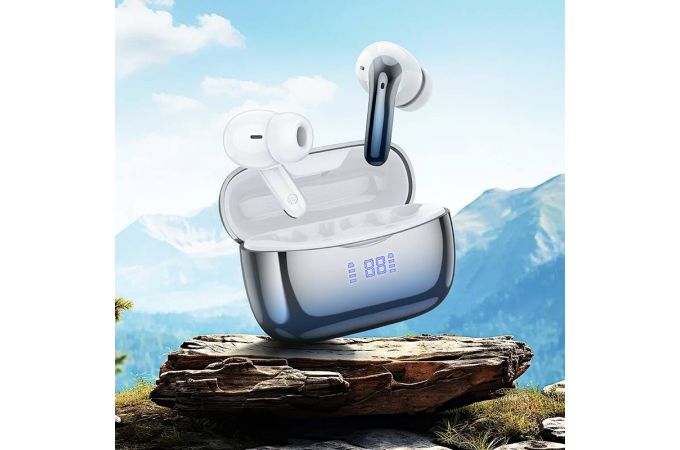 Наушники вакуумные беспроводные HOCO EQ16 Shine wireless BT headset (черно-синяя глазурь)