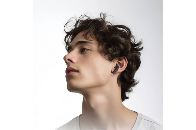 Наушники вакуумные беспроводные HOCO EW61 June wireless stereo headset Bluetooth (голубой)