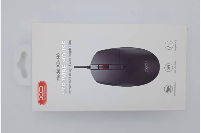 Мышь проводная XO M8 YunXiao Wired Mouse Black (УЦЕНКА! МЯТАЯ УПАКОВКА)