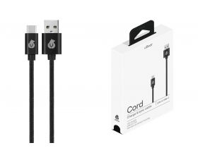 Кабель USB - USB Type-C Ubear Cord 2A 1.2m Black