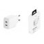 Сетевое зарядное устройство uBear Motion, GaN, 45W (2 ports USB-C) (White)