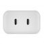 Сетевое зарядное устройство uBear Motion, GaN, 45W (2 ports USB-C) (White)
