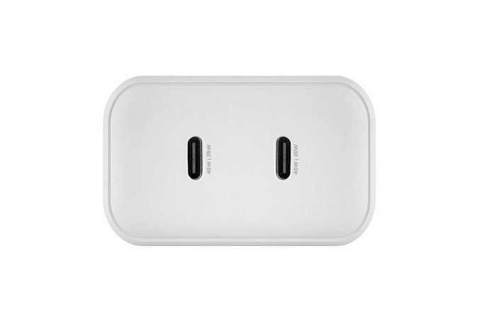 Сетевое зарядное устройство uBear Motion, GaN, 45W (2 ports USB-C) (White)