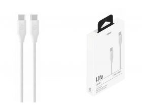 Кабель USB-C/USB-C uBear 1.2м, 60W (Белый)