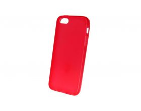 Чехол для iPhone 5/5S/5SE глянцевый полупрозрачный (красный)