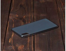 Чехол для iPhone X глянцевый полупрозрачный (синий)
