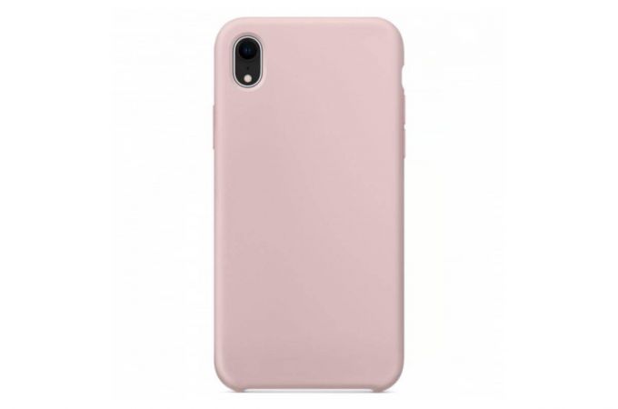 Чехол для iPhone ХR Silicone Case Soft Touch (бледно-розовый) 12