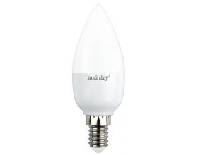 Лампа светодиодная Smartbuy свеча C37 E14 7W (500lm) 3000K матовый пластик SBL-C37-07-30K-E14