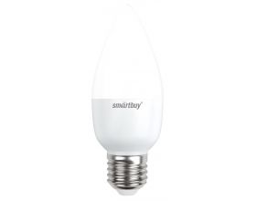 Лампа светодиодная Smartbuy свеча C37 E27 7W (500lm) 3000K матовый пластик SBL-C37-07-30K-E27
