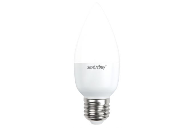 Лампа светодиодная Smartbuy свеча C37 E27 7W (550lm) 4000K матовый пластик SBL-C37-07-40K-E27
