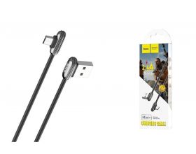 Кабель USB - MicroUSB HOCO U60 2,4A (серый) 1,2м