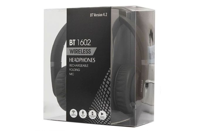 Наушники мониторные беспроводные SAIYO-BT1602 Bluetooth (черный)