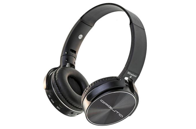 Наушники мониторные беспроводные Орбита OT-ERB39 FM,TF Bluetooth (черный)