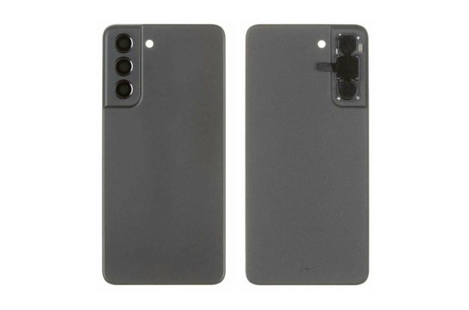 Задняя крышка для Samsung G990B Galaxy S21 FE + стекло камеры (серый) HQ