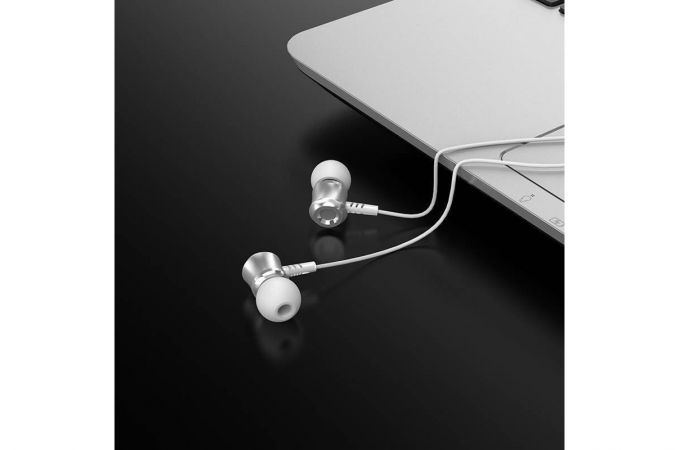 Наушники вакуумные проводные HOCO M46 Jewel sound universal (серебристый)