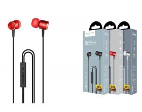 Наушники вакуумные проводные HOCO M42 Ice rhyme wire control (красный)