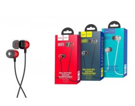 Наушники вакуумные проводные HOCO M31 Delighted sound universal earphones with microphone (красный)