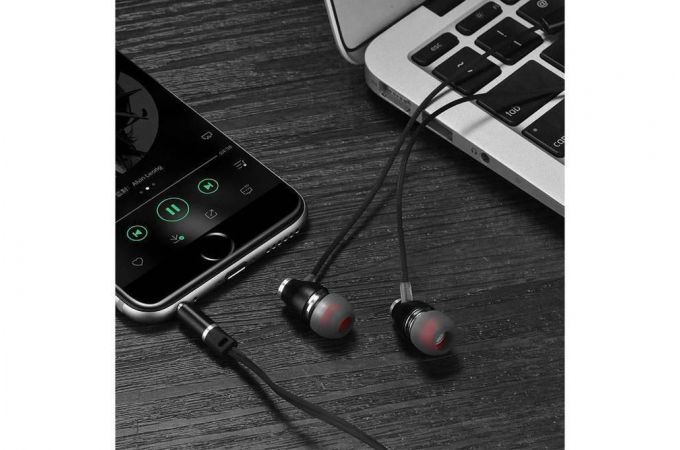 Наушники вакуумные проводные HOCO M28 Ariose universal (черный)