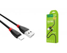 Кабель USB - Lightning HOCO X27, 2,4A (черный) 1,2м