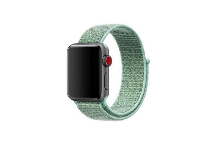 Ремешок нейлоновый EVA для Apple Watch 38/40 mm светло-зеленый